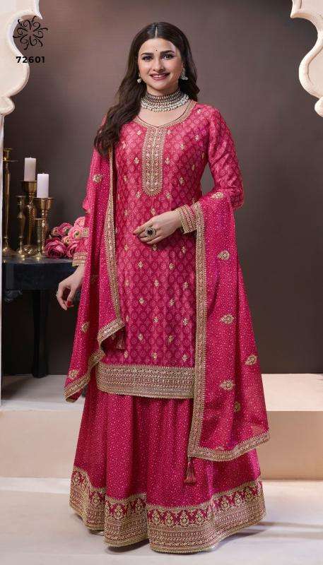 vinay kuleesh presents sajanee chinon traditional suit perfect for festivals catalog wholesaler