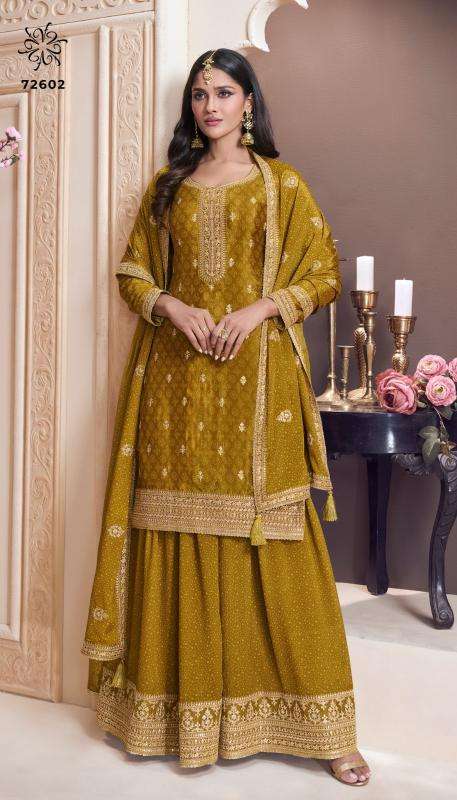 vinay kuleesh presents sajanee chinon traditional suit perfect for festivals catalog wholesaler