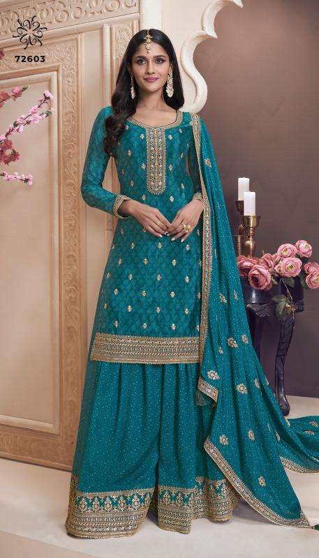 vinay kuleesh presents sajanee chinon traditional suit perfect for festivals catalog wholesaler