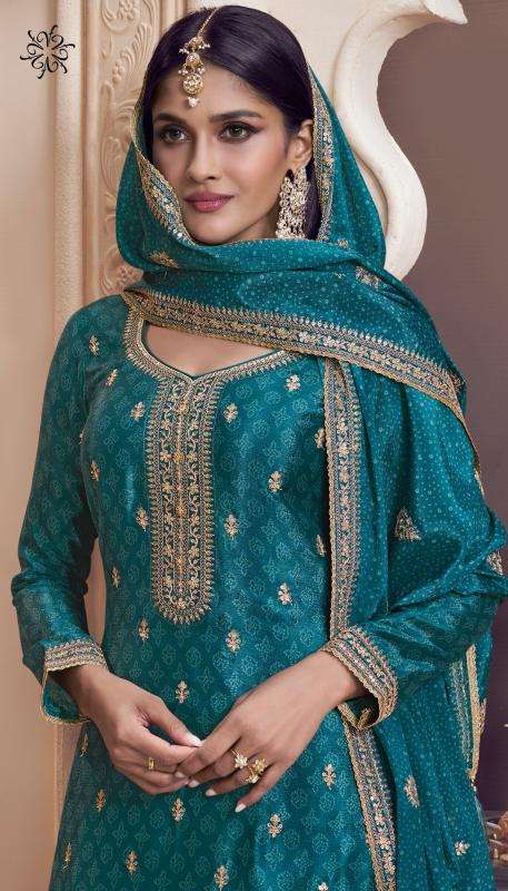 vinay kuleesh presents sajanee chinon traditional suit perfect for festivals catalog wholesaler