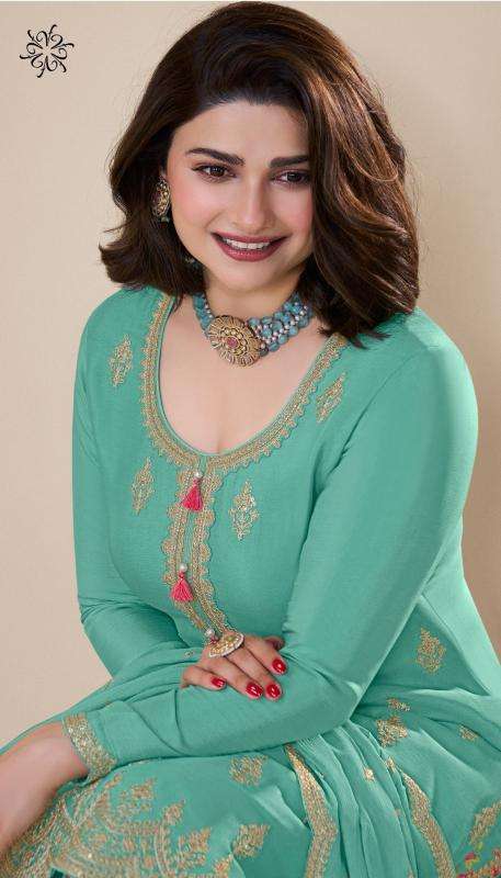 vinay presents kuleesh aakriti chinon traditional suit perfect for festivals catalog wholesaler and exporter 
