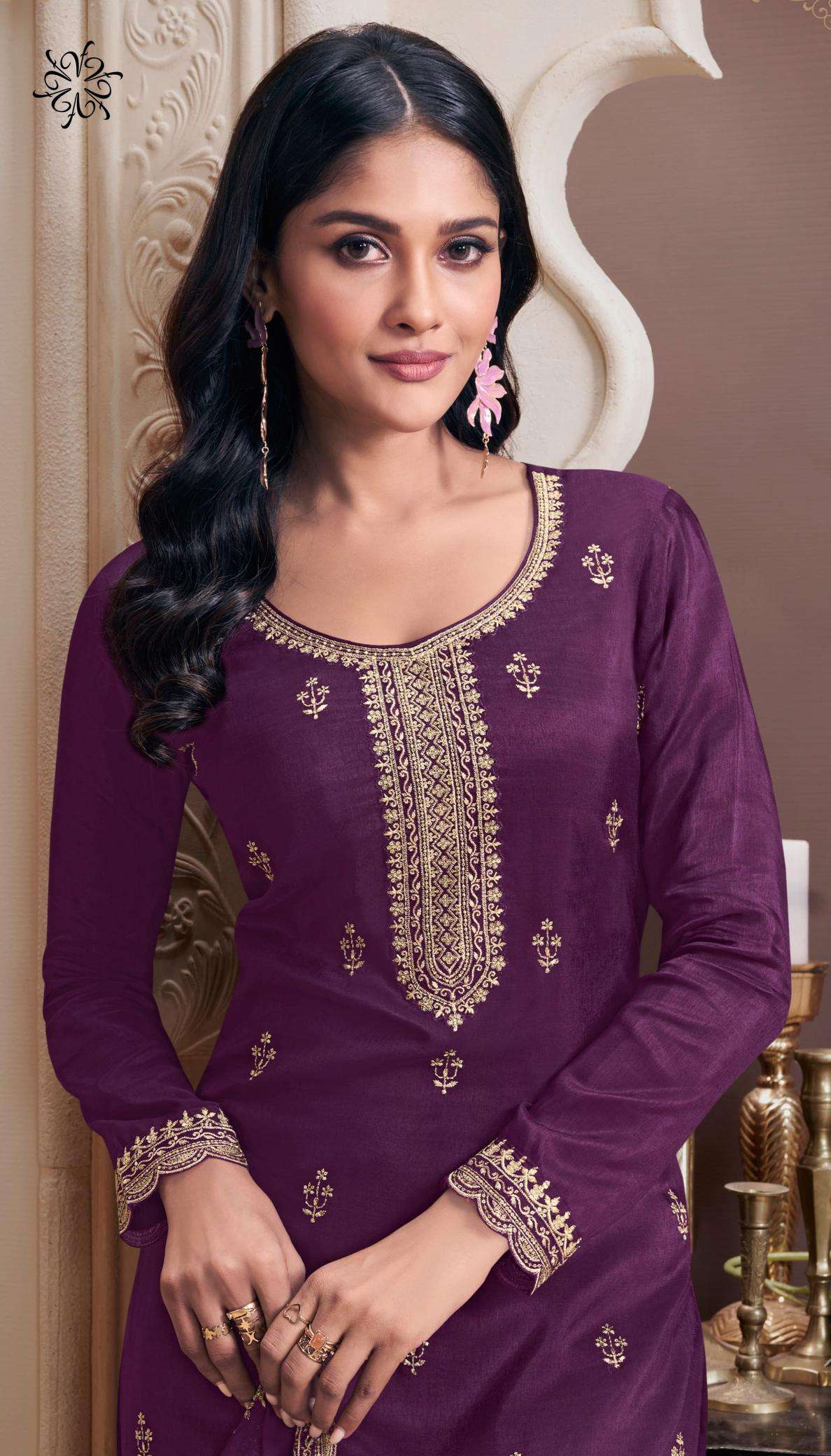 vinay presents kuleesh shivangi vol 2 moonga silk traditional salwar suits catalog wholesaler and exporter 