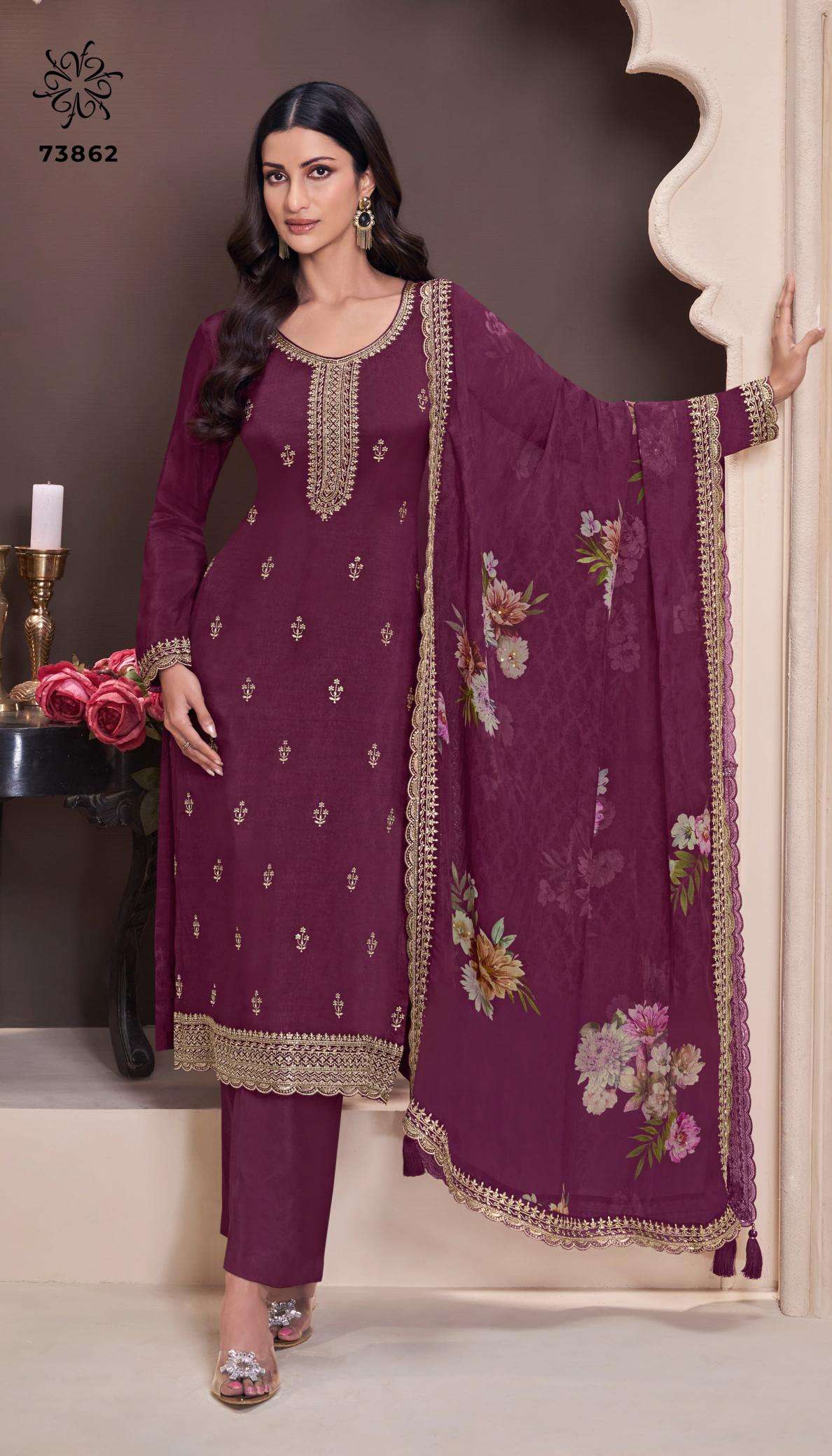 vinay presents kuleesh shivangi vol 2 moonga silk traditional salwar suits catalog wholesaler and exporter 