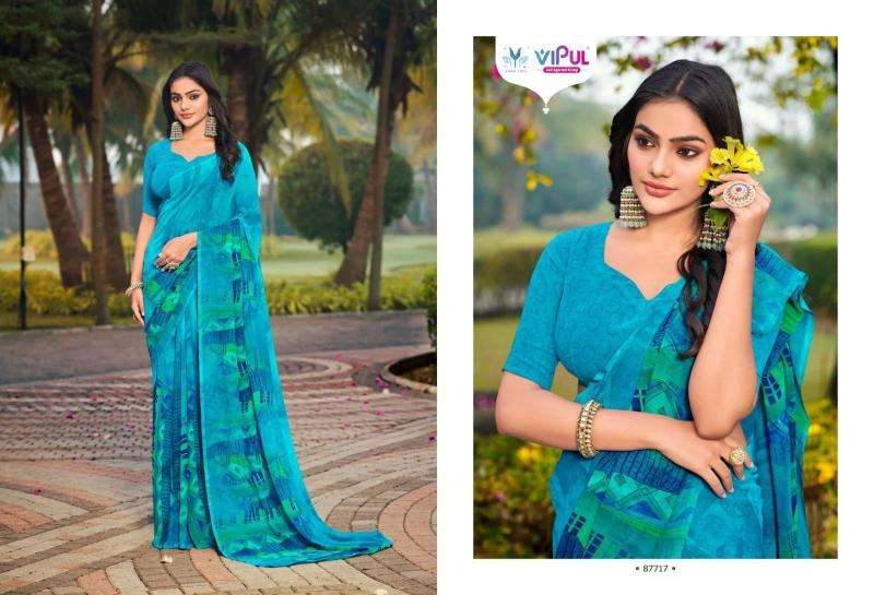 vipul presents simran evergreen georgette best saree catalog wholesaler