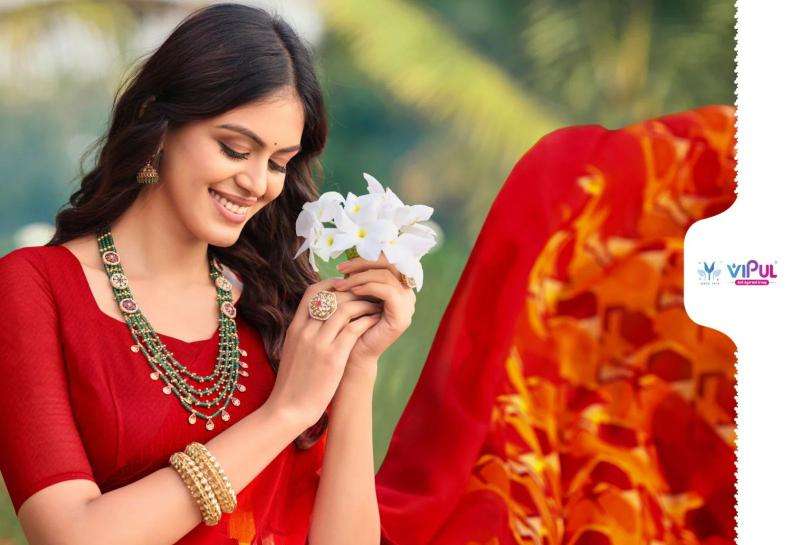 vipul presents simran evergreen georgette best saree catalog wholesaler
