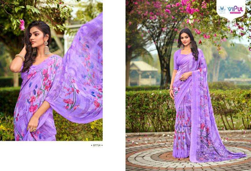 vipul presents simran evergreen georgette best saree catalog wholesaler