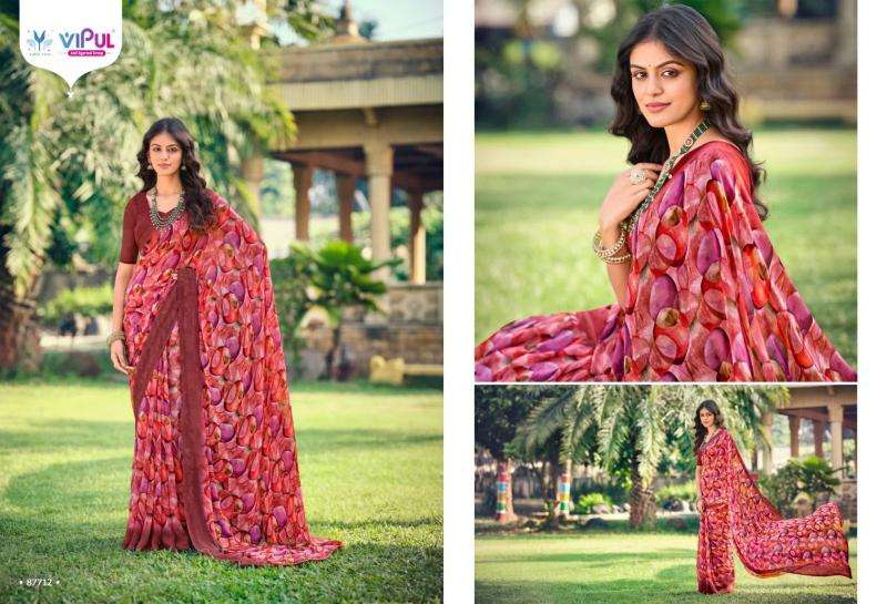 vipul presents simran evergreen georgette best saree catalog wholesaler