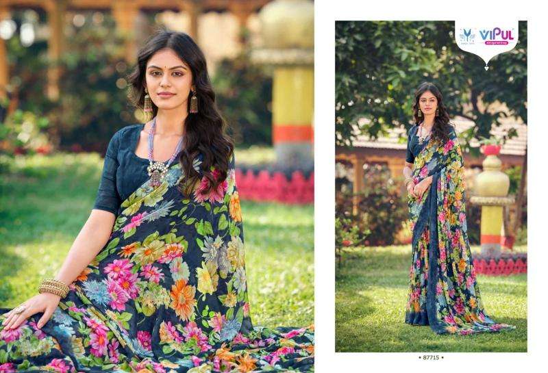vipul presents simran evergreen georgette best saree catalog wholesaler