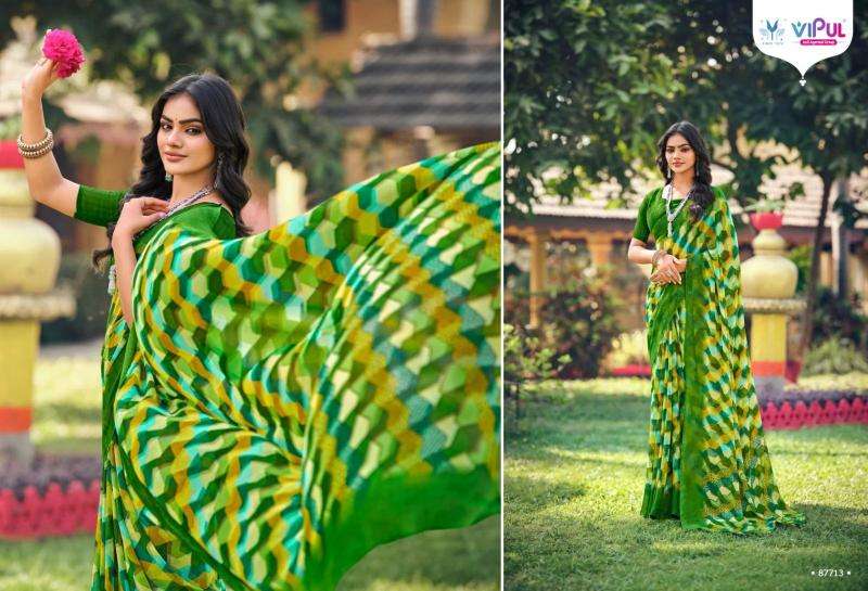 vipul presents simran evergreen georgette best saree catalog wholesaler