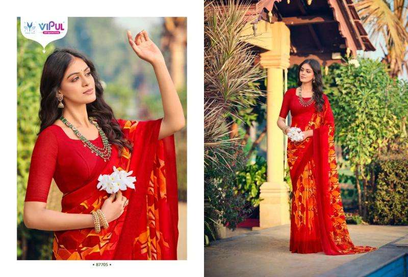 vipul presents simran evergreen georgette best saree catalog wholesaler