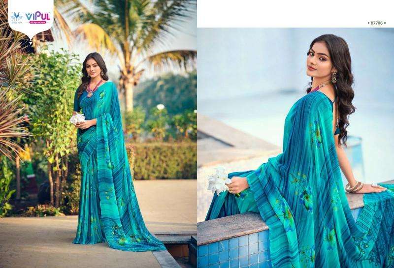 vipul presents simran evergreen georgette best saree catalog wholesaler