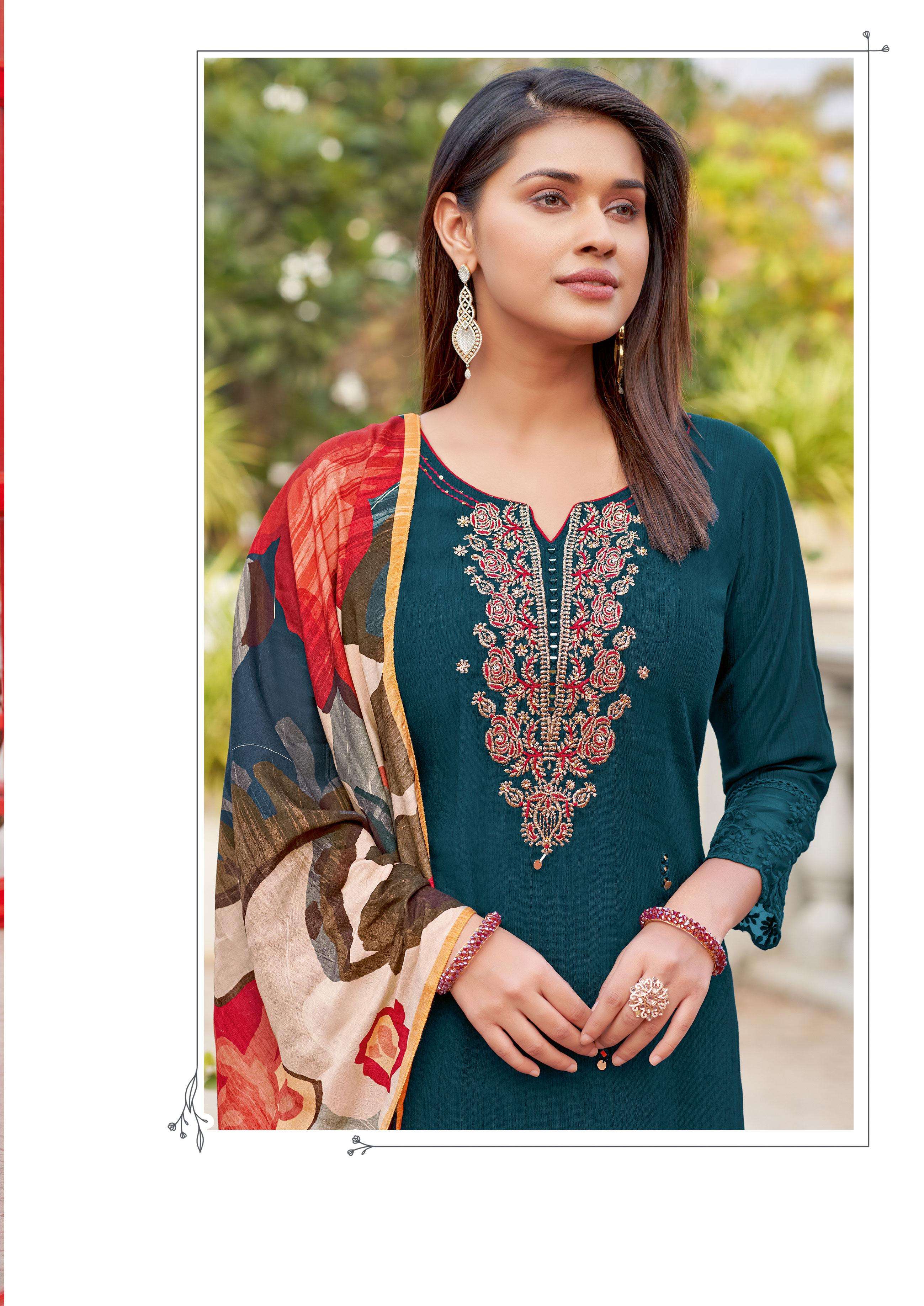Wooglee Presents Ehsaas Viscose Weaving Readymade Classic Long Kurtis Catalog Wholesaler And Exporter 
