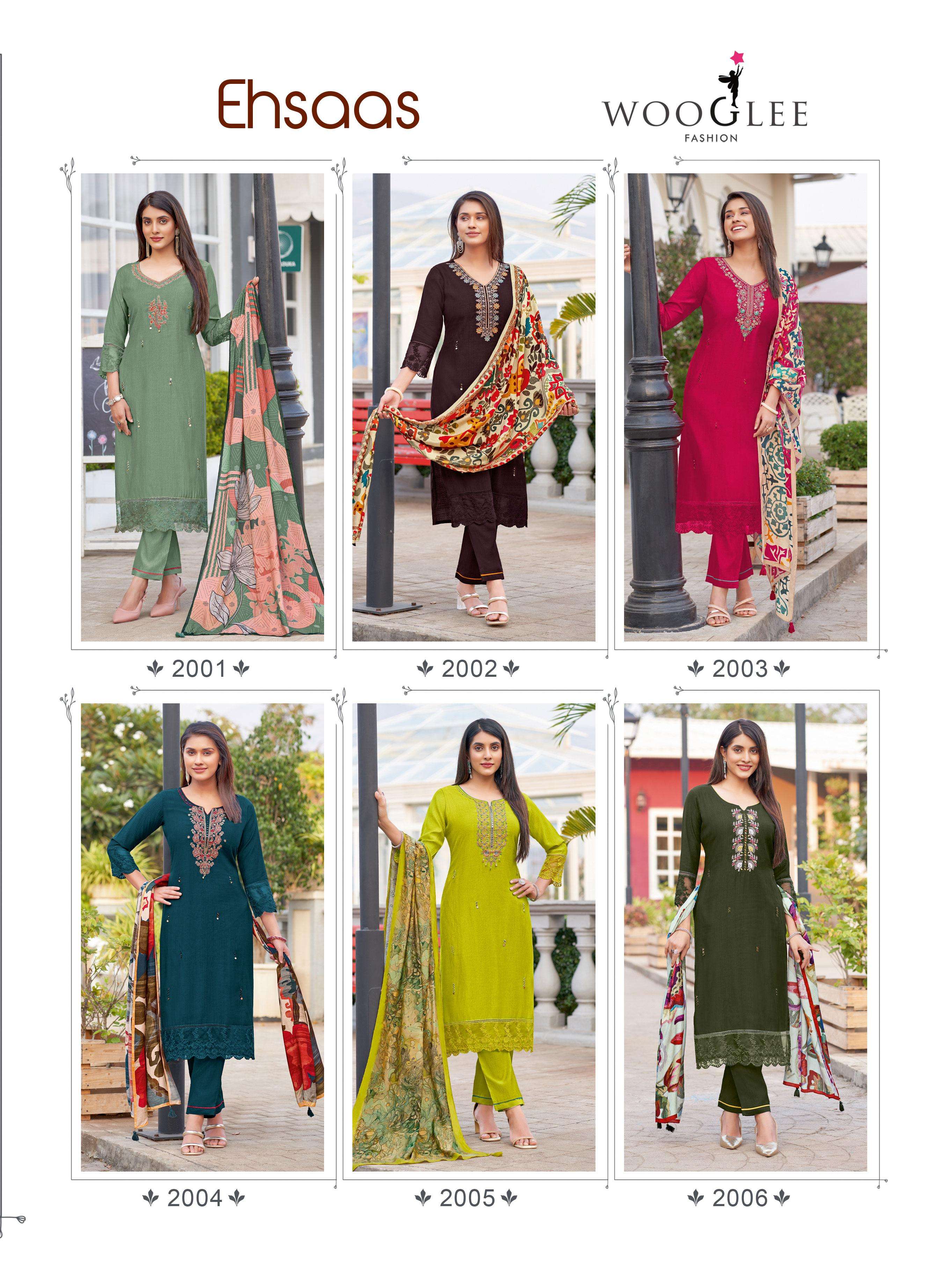 Wooglee Presents Ehsaas Viscose Weaving Readymade Classic Long Kurtis Catalog Wholesaler And Exporter 