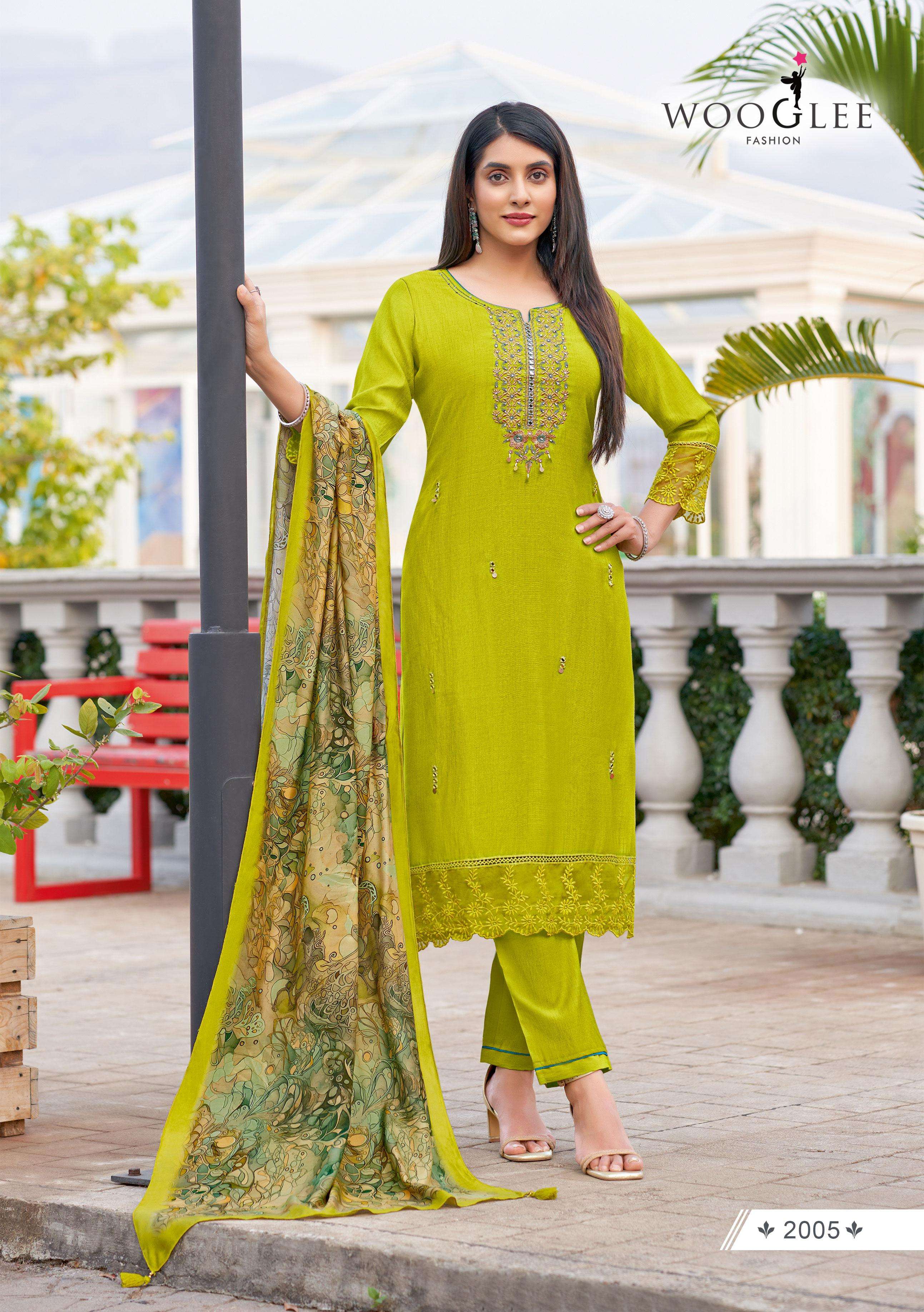 Wooglee Presents Ehsaas Viscose Weaving Readymade Classic Long Kurtis Catalog Wholesaler And Exporter 