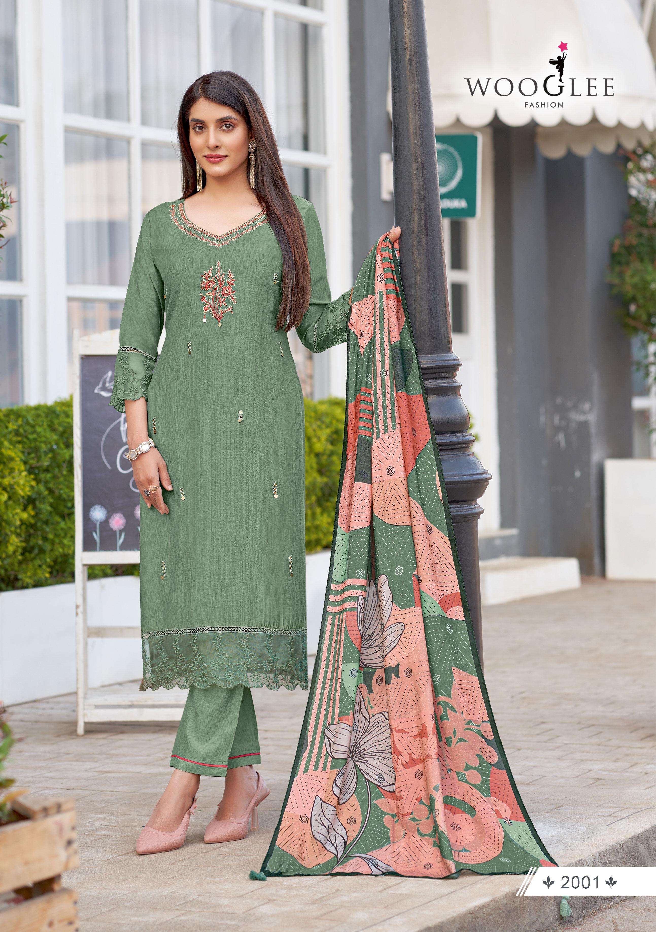 Wooglee Presents Ehsaas Viscose Weaving Readymade Classic Long Kurtis Catalog Wholesaler And Exporter 