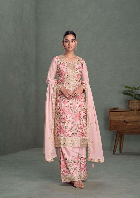 aashirwad creation parul readymade chinon silk traditional plazzo salwar suits catalog Wholesaler and exporter 