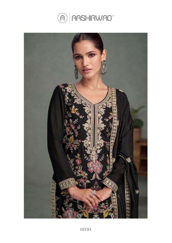 aashirwad creation parul readymade chinon silk traditional plazzo salwar suits catalog Wholesaler and exporter 