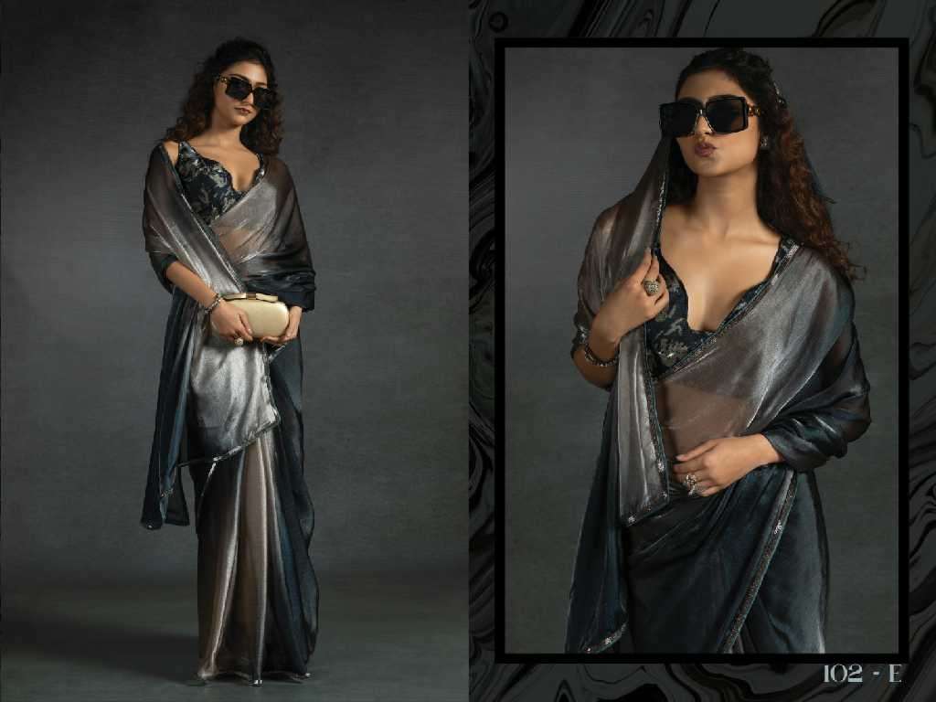 Akshaya D.no 102A To 102E Wholesale Satin Silk Ready To Wear Stitched Sarees Catalog Wholesaler And Exporter 