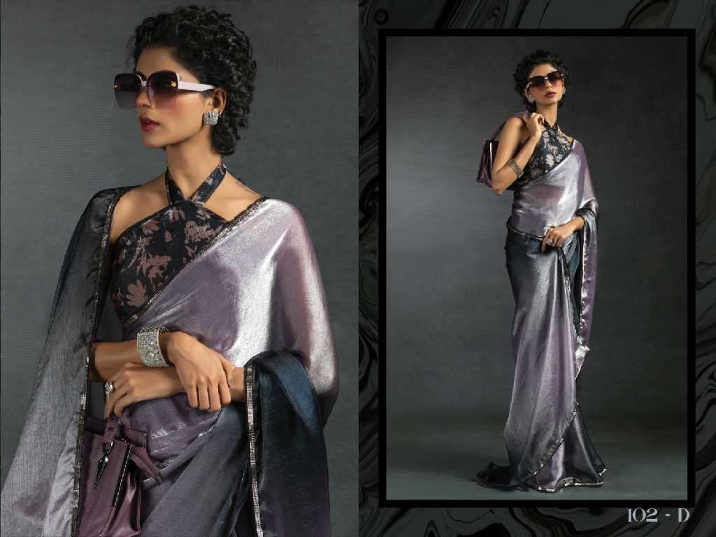 Akshaya D.no 102A To 102E Wholesale Satin Silk Ready To Wear Stitched Sarees Catalog Wholesaler And Exporter 