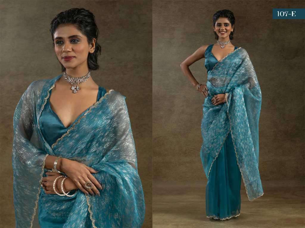 Akshaya D.no 107A To 107G Wholesale Satin Silk Ready To Wear Stitched Sarees Catalog Wholesaler And Exporter 