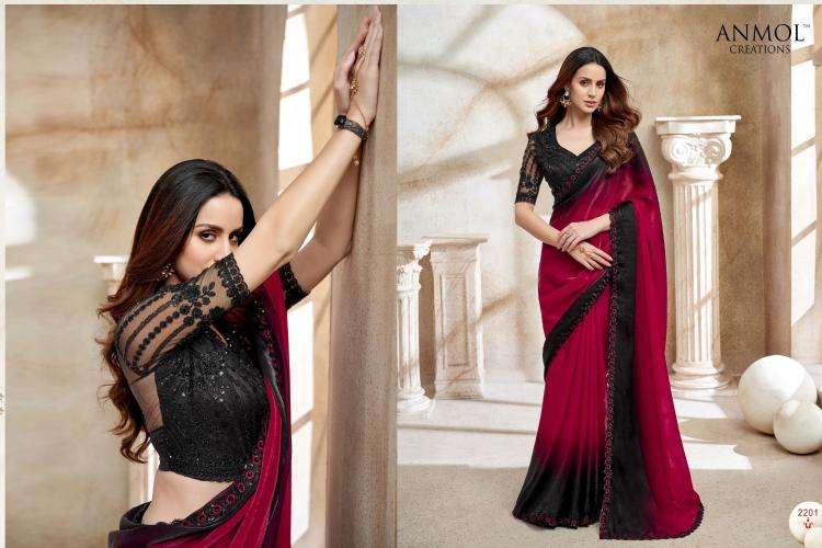 ANMOL CREATION PRESENTS KAINA VOL-3 FANCY PARTY WEAR SAREE FOR WOMEN CATALOG WHOLESALER AND EXPORTER 