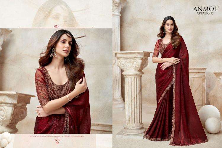 ANMOL CREATION PRESENTS KAINA VOL-3 FANCY PARTY WEAR SAREE FOR WOMEN CATALOG WHOLESALER AND EXPORTER 