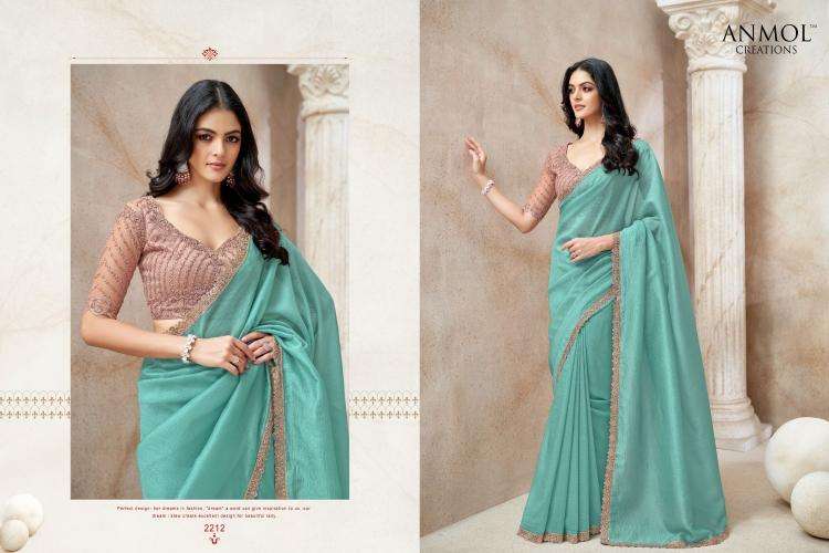 ANMOL CREATION PRESENTS KAINA VOL-3 FANCY PARTY WEAR SAREE FOR WOMEN CATALOG WHOLESALER AND EXPORTER 