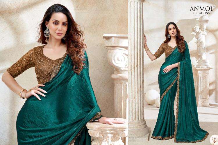 ANMOL CREATION PRESENTS KAINA VOL-3 FANCY PARTY WEAR SAREE FOR WOMEN CATALOG WHOLESALER AND EXPORTER 