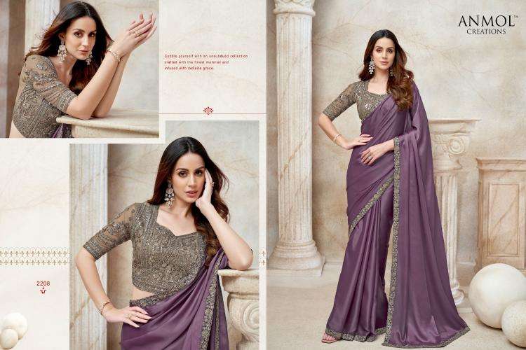 ANMOL CREATION PRESENTS KAINA VOL-3 FANCY PARTY WEAR SAREE FOR WOMEN CATALOG WHOLESALER AND EXPORTER 