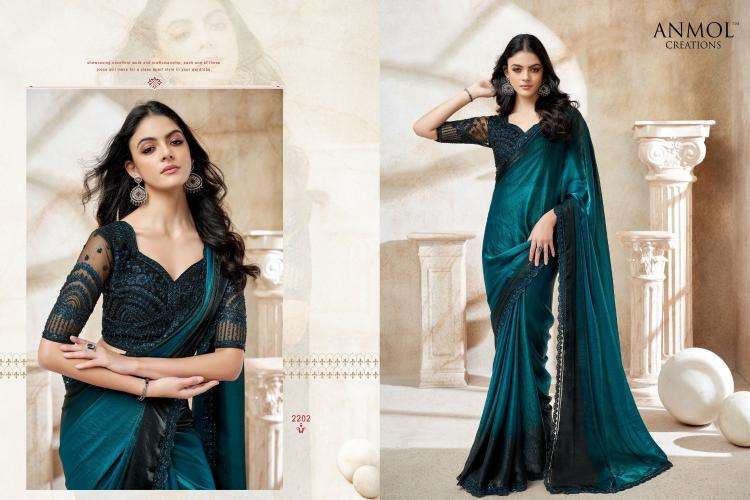 ANMOL CREATION PRESENTS KAINA VOL-3 FANCY PARTY WEAR SAREE FOR WOMEN CATALOG WHOLESALER AND EXPORTER 