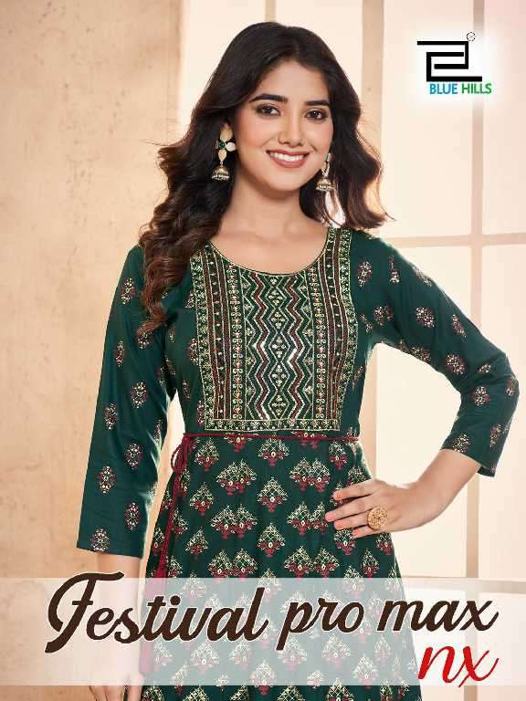 Blue Hills Presents Festival Pro Max Nx Rayon Readymade Plus Size Anarkali Gown Catalog 