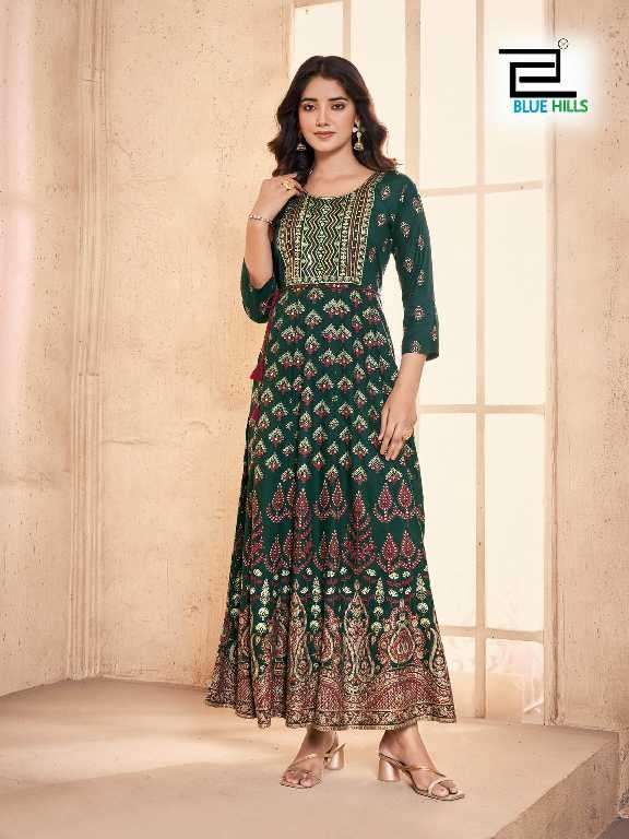 Blue Hills Presents Festival Pro Max Nx Rayon Readymade Plus Size Anarkali Gown Catalog 