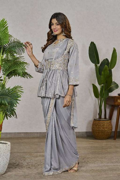 Jivora Presents Bliss D.no 1051 To 1068 Series Wholesale Designer Stitched Sarees Catalog Wholesaler 