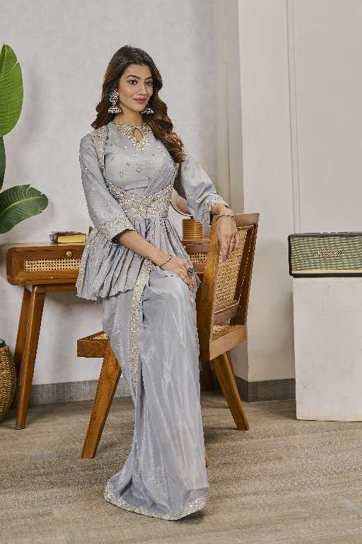 Jivora Presents Bliss D.no 1051 To 1068 Series Wholesale Designer Stitched Sarees Catalog Wholesaler 