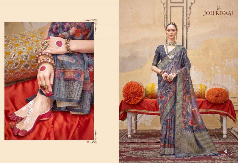 Joh Rivaaj Presents Jankaar 901-909 Series Shop Trendy Saree Wholesaler Catalog Wholesaler And Exporter 