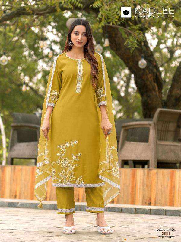 Kadlee Presents Karwaa Viscose Weaving Fully Stitch Gorgeous Kurtis Catalog Wholesaler 