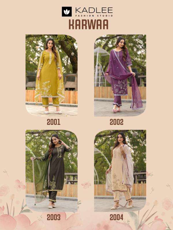 Kadlee Presents Karwaa Viscose Weaving Fully Stitch Gorgeous Kurtis Catalog Wholesaler 