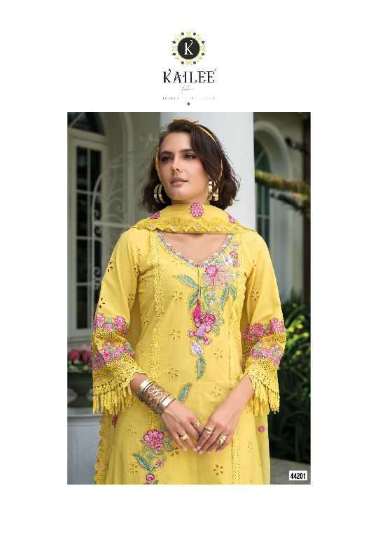 Kailee Presents Safarnama Vol-6 Wholesale A-Line Style Kurti With Pant And Dupatta Catalog Wholesaler And Exporter 