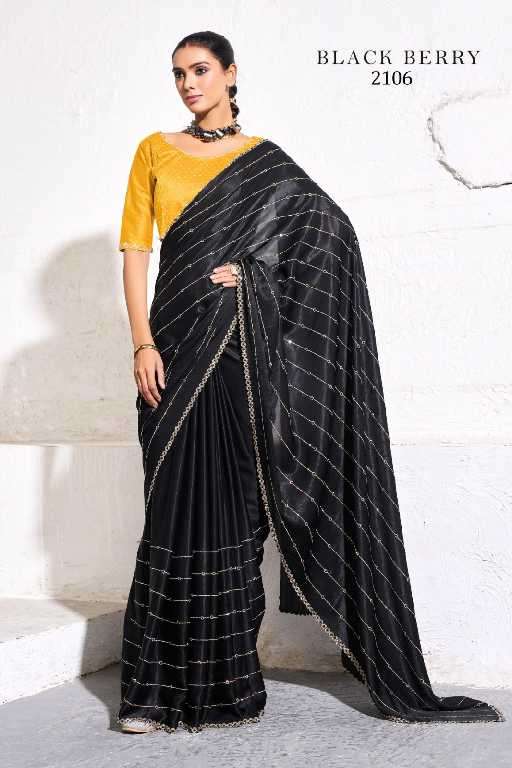 Kala Jamun Presents Black Berry Wholesale Fancy Satin With Zari Work Sarees Catalog Wholesaler And exporter 