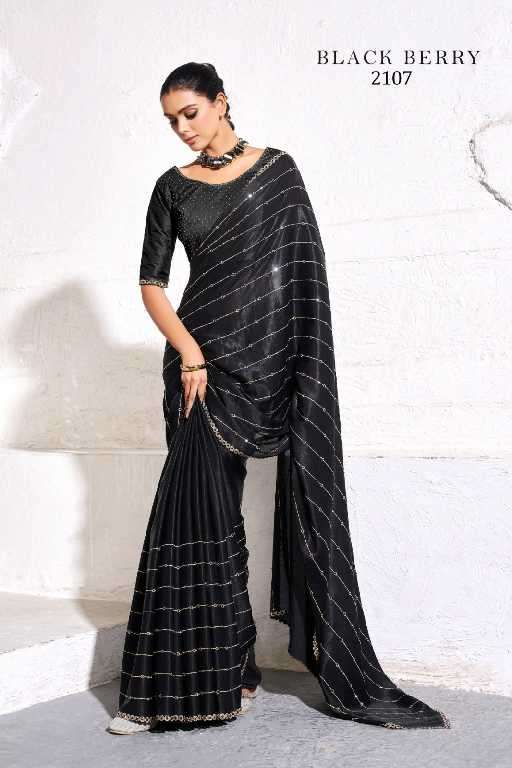 Kala Jamun Presents Black Berry Wholesale Fancy Satin With Zari Work Sarees Catalog Wholesaler And exporter 
