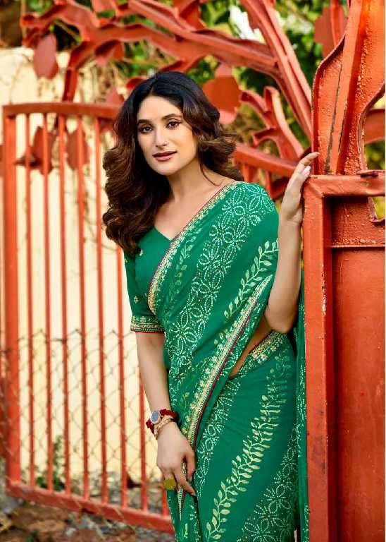 Kashvi Creation Presents Chuneri Vol-3 Mono Georgette Fancy Printed Sarees Catalog Wholesaler And Exporter 