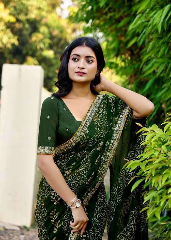 Kashvi Creation Presents Chuneri Vol-3 Mono Georgette Fancy Printed Sarees Catalog Wholesaler And Exporter 