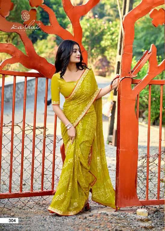 Kashvi Creation Presents Chuneri Vol-3 Mono Georgette Fancy Printed Sarees Catalog Wholesaler And Exporter 