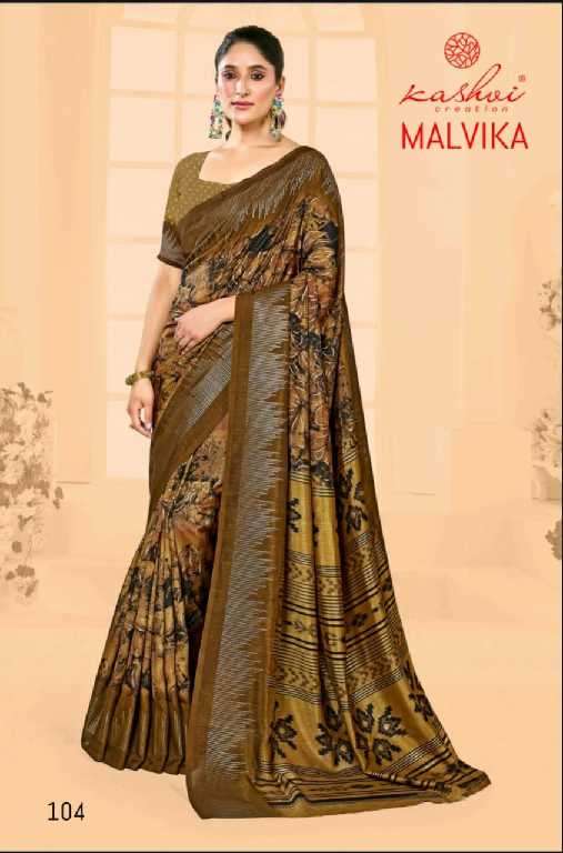 Kashvi Presents Malvika Vol-1 Wholesale Vichitra Foil Print Ethnic Sarees Catalog WHolesaler And Exporter 