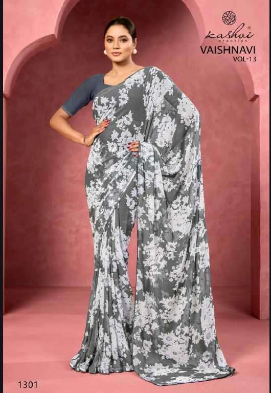 Kashvi Presents Vaishnavi Vol-13 Wholesale Georgette With Swarovski Work Sarees Catalog Wholesaler And exporter 