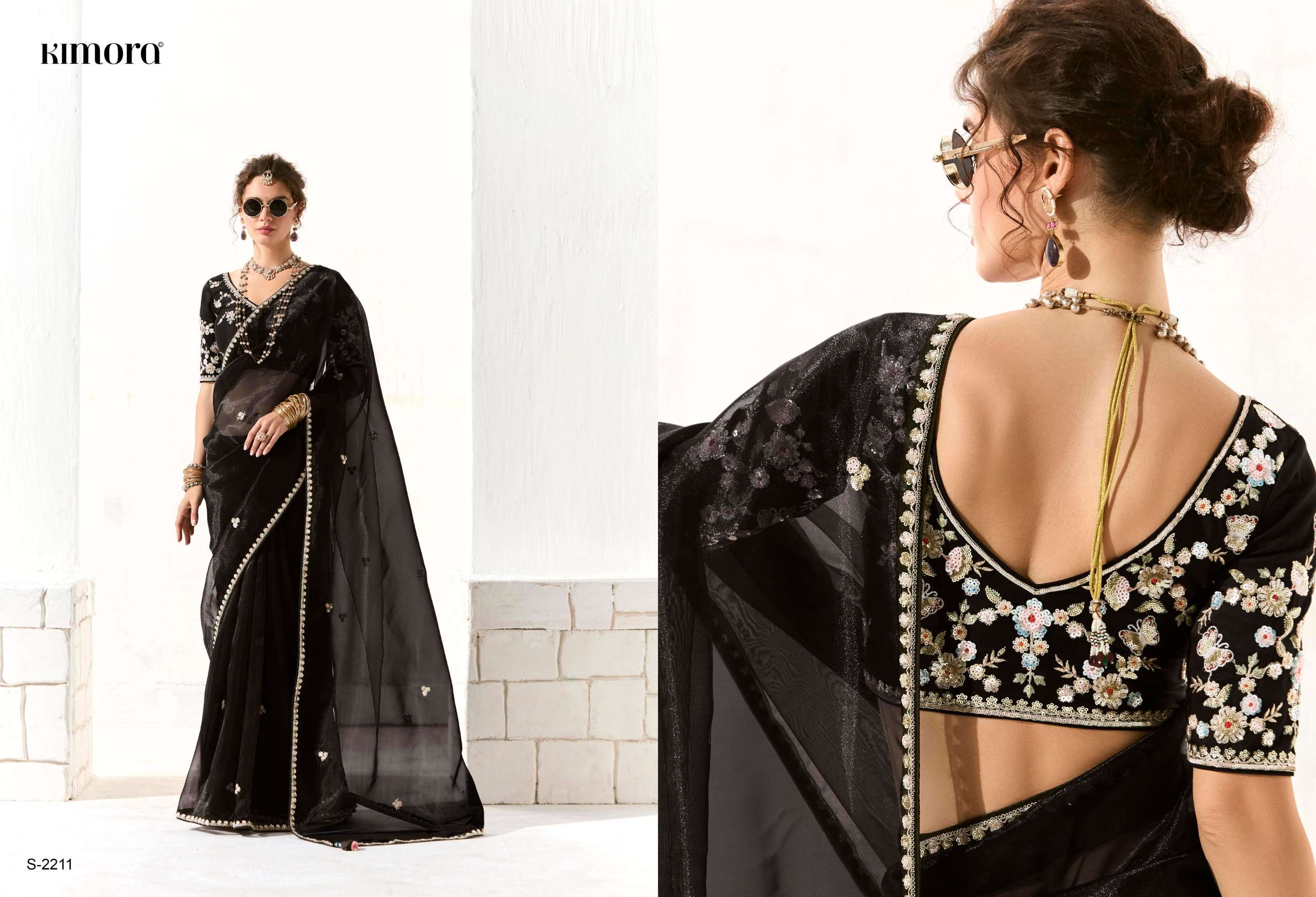 KIMORA PRESENTS RUNWAY ORGANZA FANCY FEBRICS SAREE CATALOG WHOLESALER AND EXPORTER 