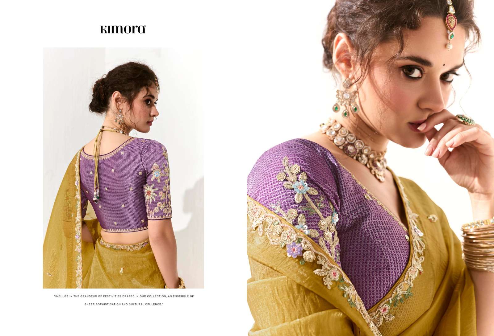 KIMORA PRESENTS RUNWAY ORGANZA FANCY FEBRICS SAREE CATALOG WHOLESALER AND EXPORTER 