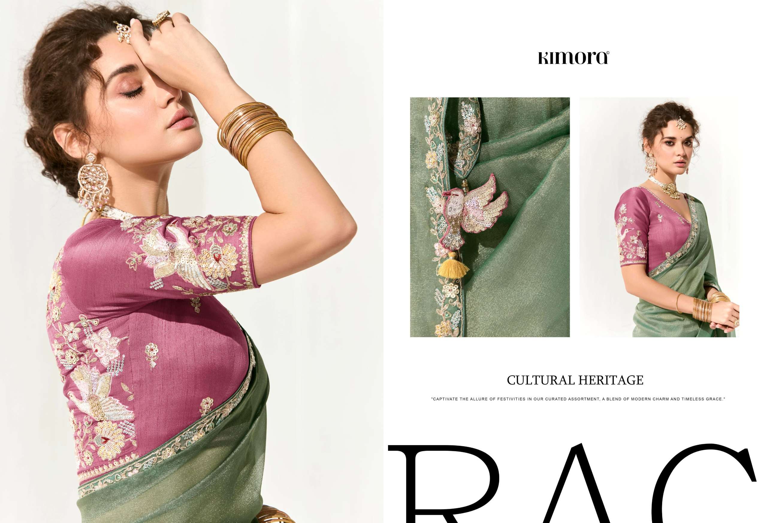 KIMORA PRESENTS RUNWAY ORGANZA FANCY FEBRICS SAREE CATALOG WHOLESALER AND EXPORTER 