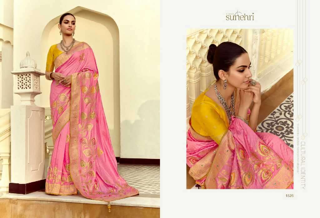 Kimora Presents Sunehri Alankar 1521-1531 Dola Silk Occasion Wear Saree For Ladies Catalog Wholesaler And Exporter 