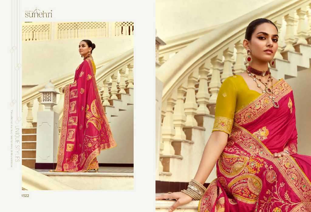 Kimora Presents Sunehri Alankar 1521-1531 Dola Silk Occasion Wear Saree For Ladies Catalog Wholesaler And Exporter 